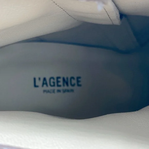 NIB L'Agence Aimee Beige Suede Ankle Boot - Sz 37.5 = US 7.5 - Picture 11 of 13